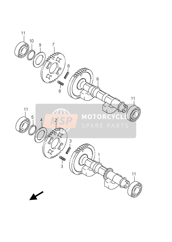 Suzuki AN650A BURGMAN EXECUTIVE 2011 Crank Balancer for a 2011 Suzuki AN650A BURGMAN EXECUTIVE